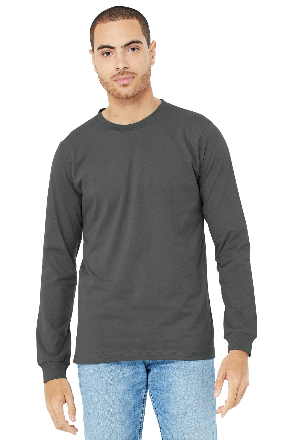 BELLA+CANVAS® Unisex Jersey Long Sleeve Tee - Asphalt - 2XL