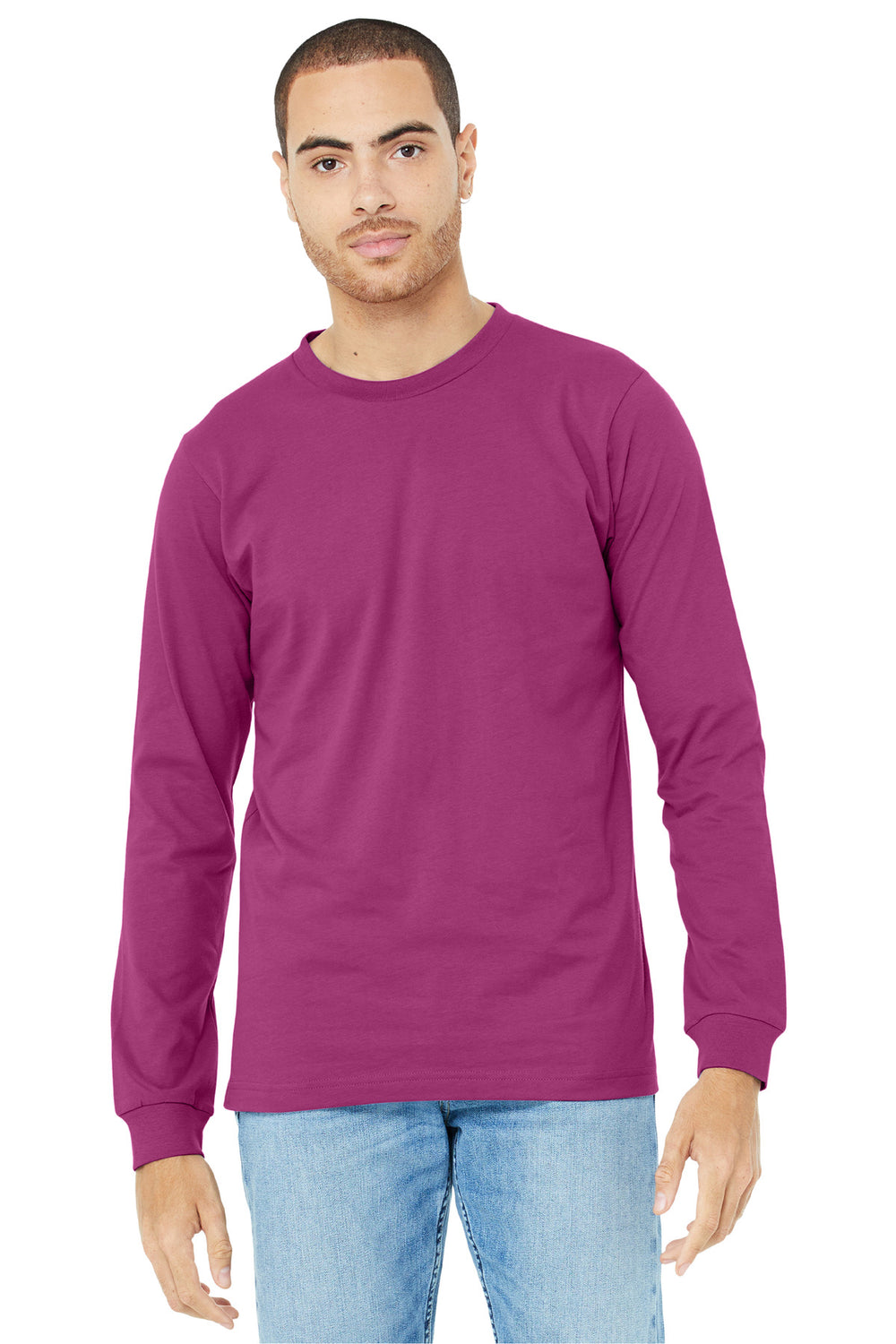 BELLA+CANVAS® Unisex Jersey Long Sleeve Tee - Berry - 2XL