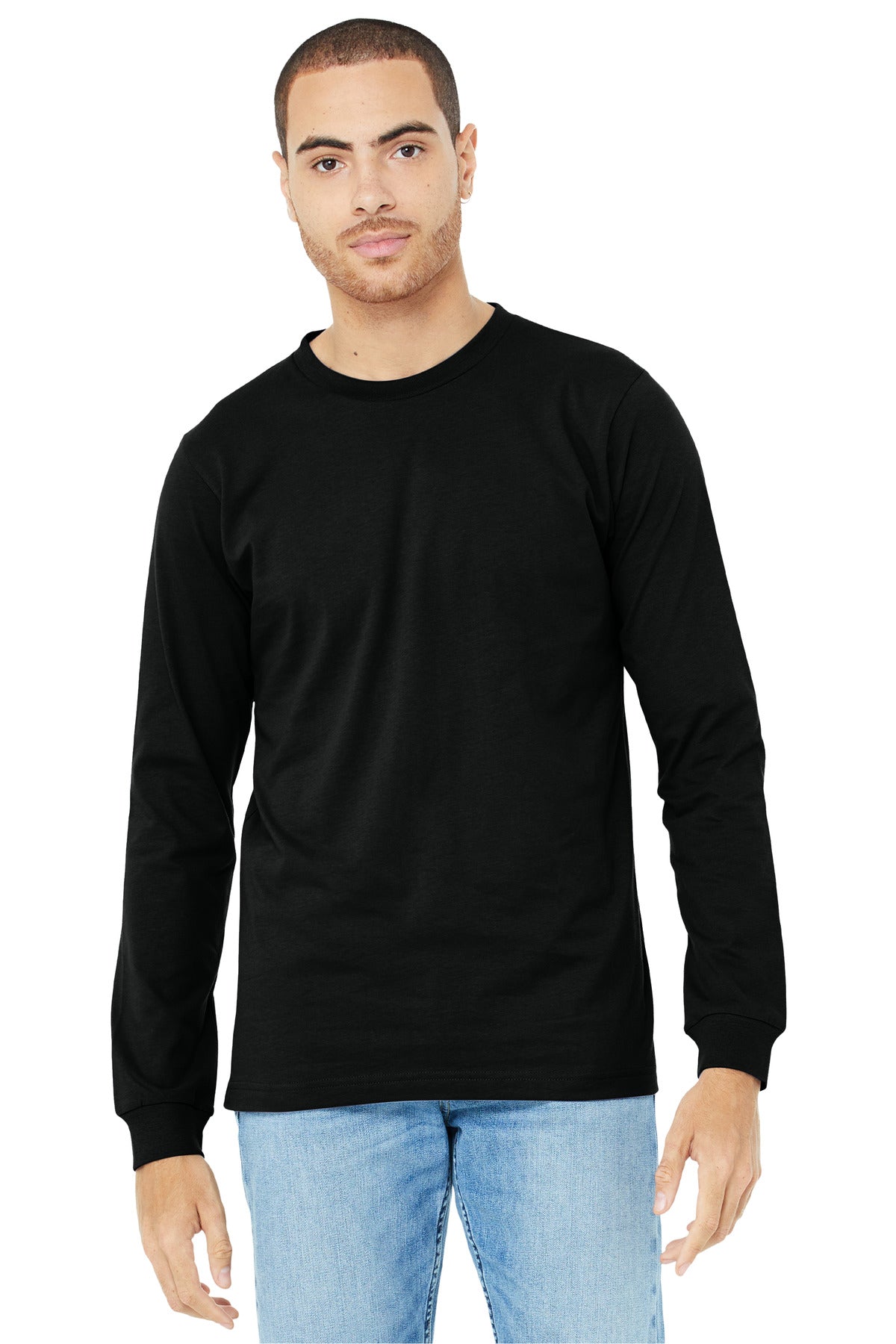 BELLA+CANVAS® Unisex Jersey Long Sleeve Tee - Black - XS