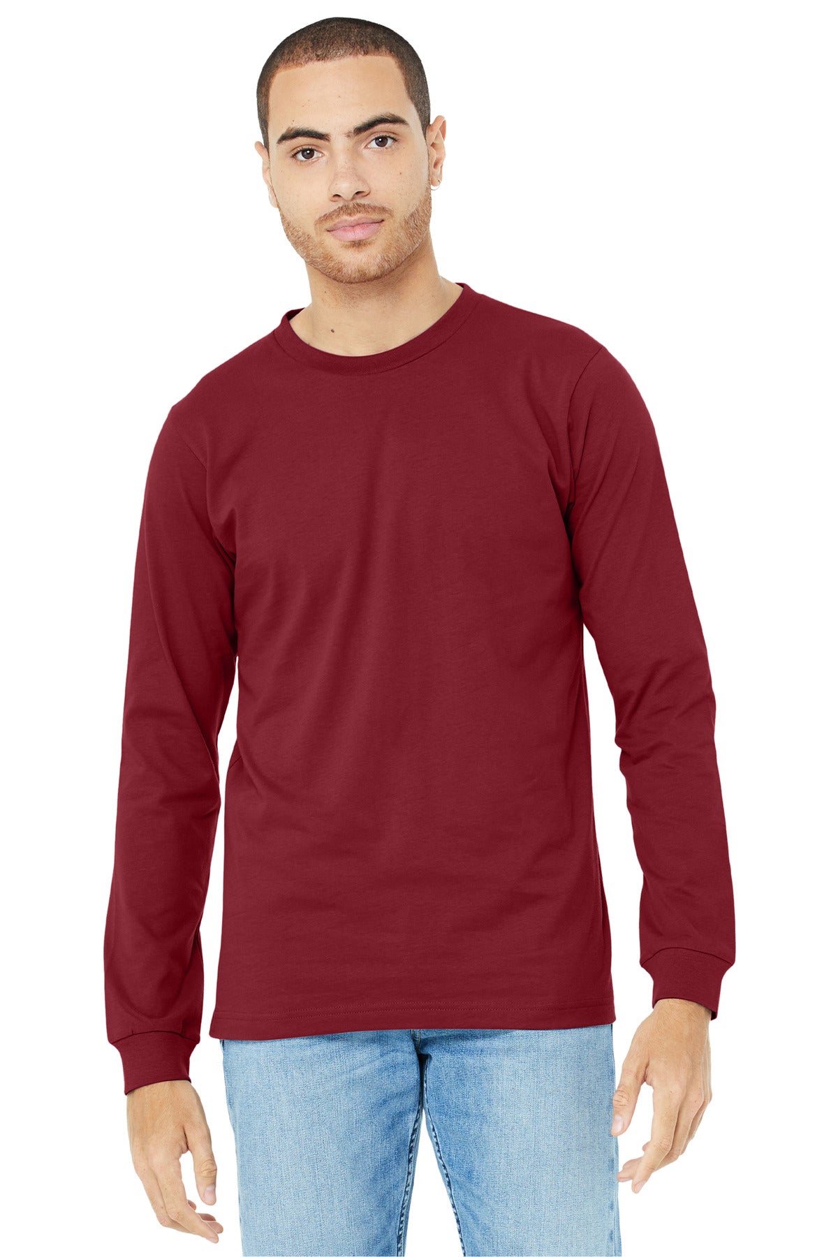 BELLA+CANVAS® Unisex Jersey Long Sleeve Tee - Cardinal - 2XL