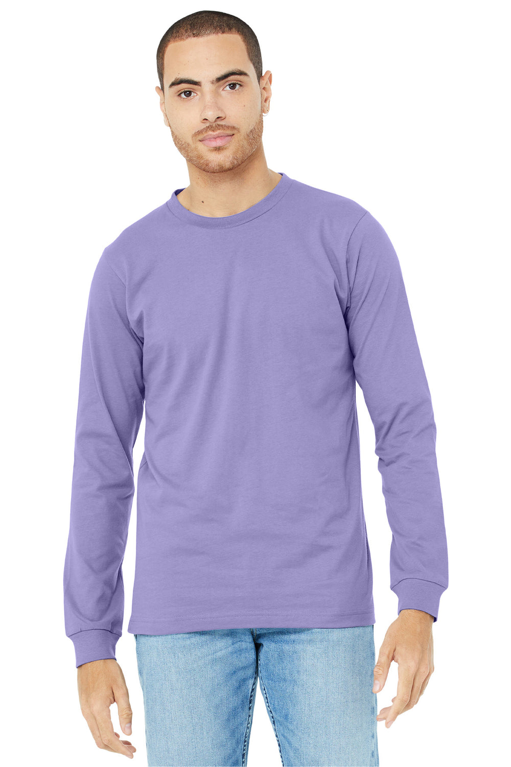 BELLA+CANVAS® Unisex Jersey Long Sleeve Tee - Dark Lavender - 2XL