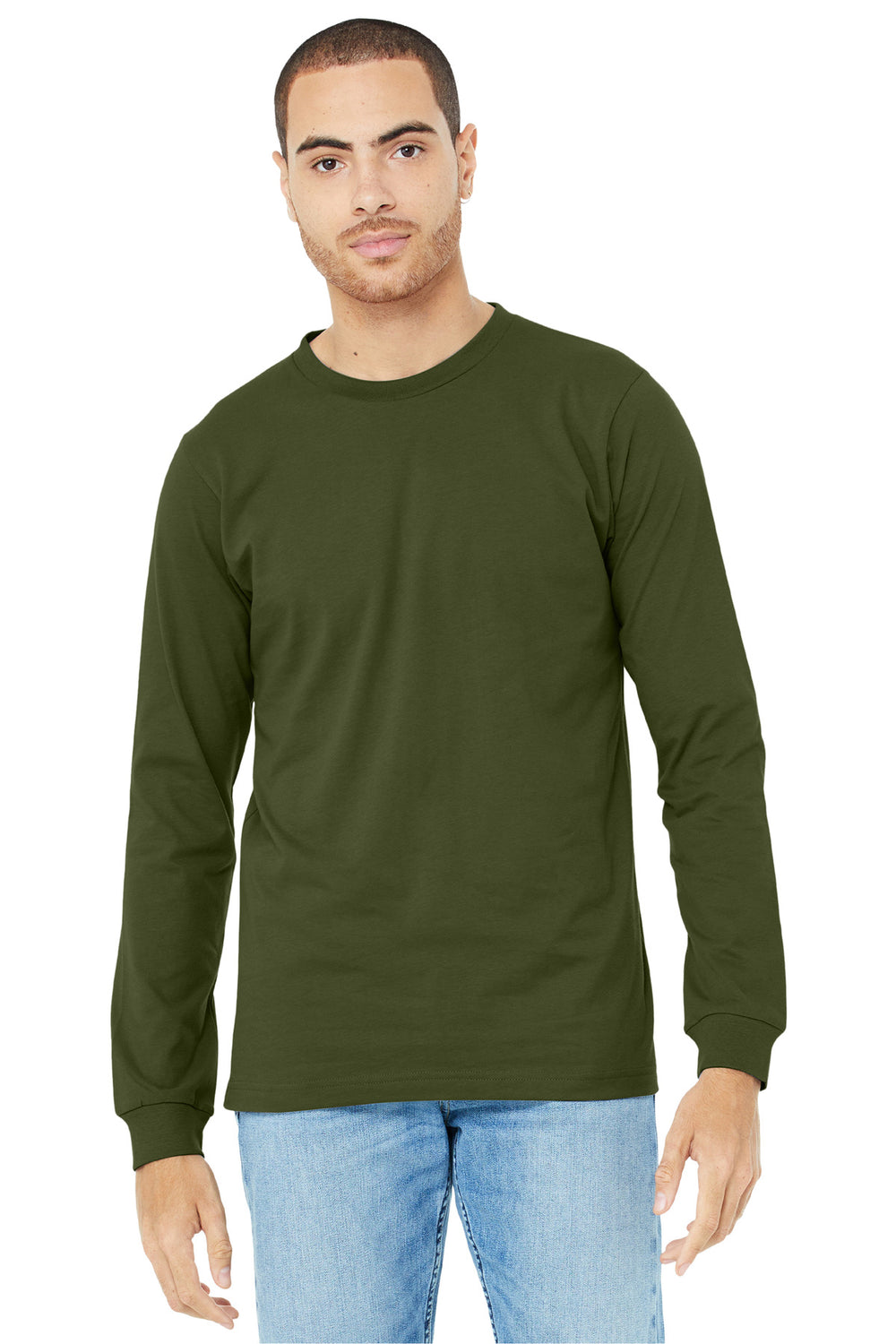 BELLA+CANVAS® Unisex Jersey Long Sleeve Tee - Olive - 2XL