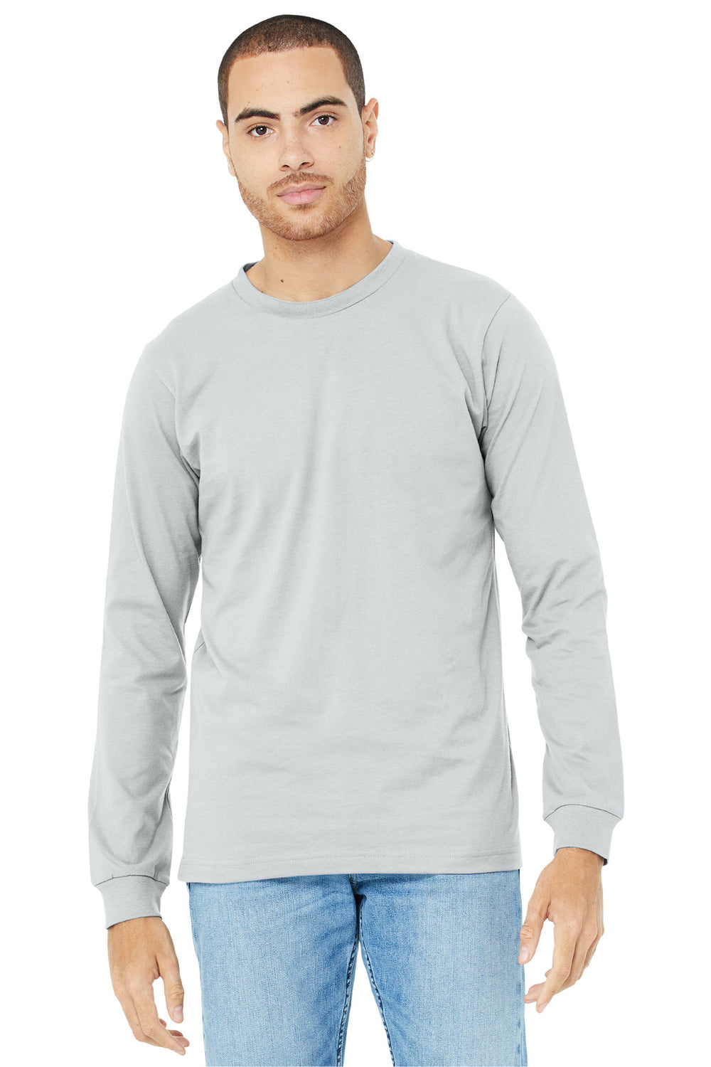 BELLA+CANVAS® Unisex Jersey Long Sleeve Tee - Silver - 2XL
