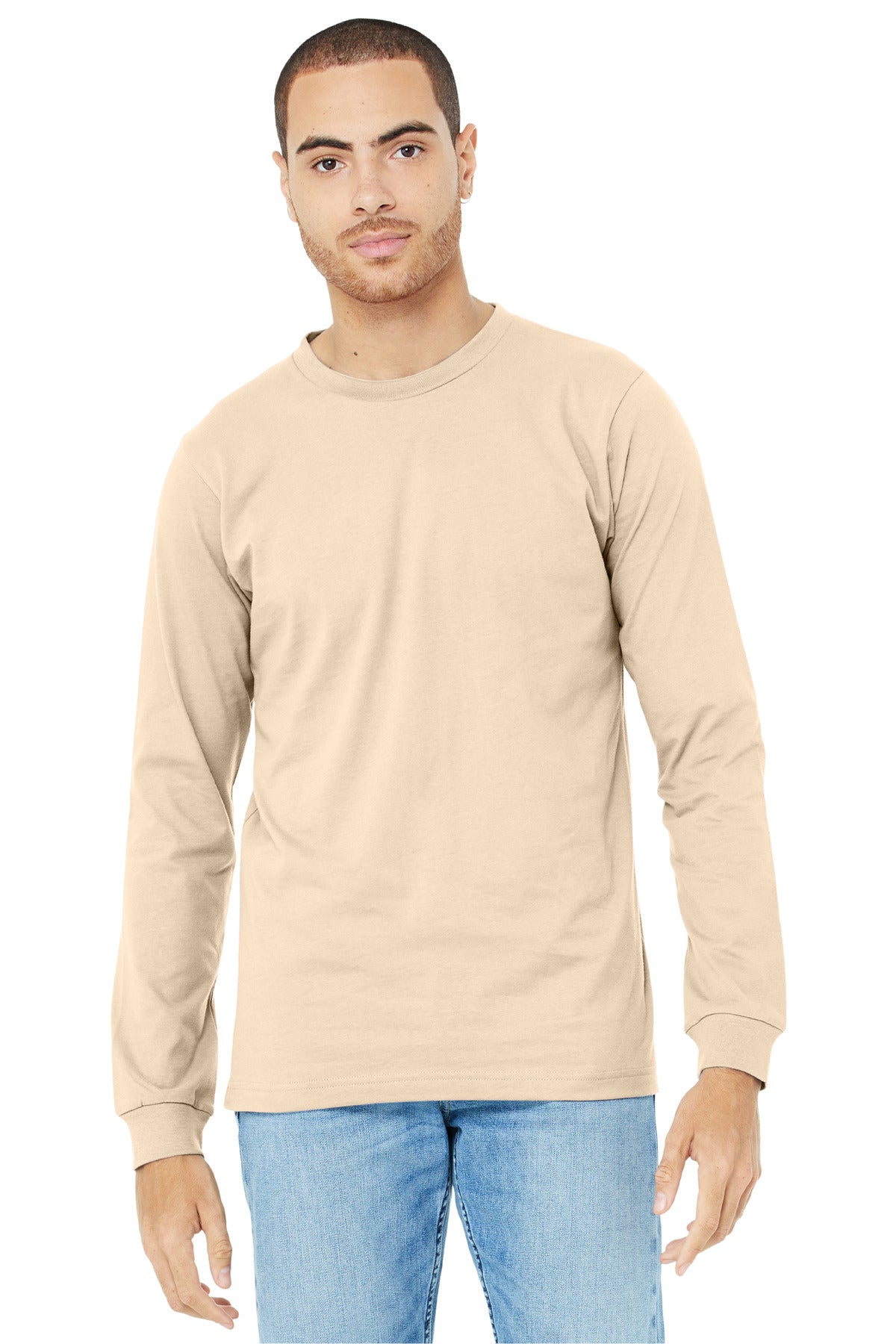 BELLA+CANVAS® Unisex Jersey Long Sleeve Tee - Soft Cream - 2XL