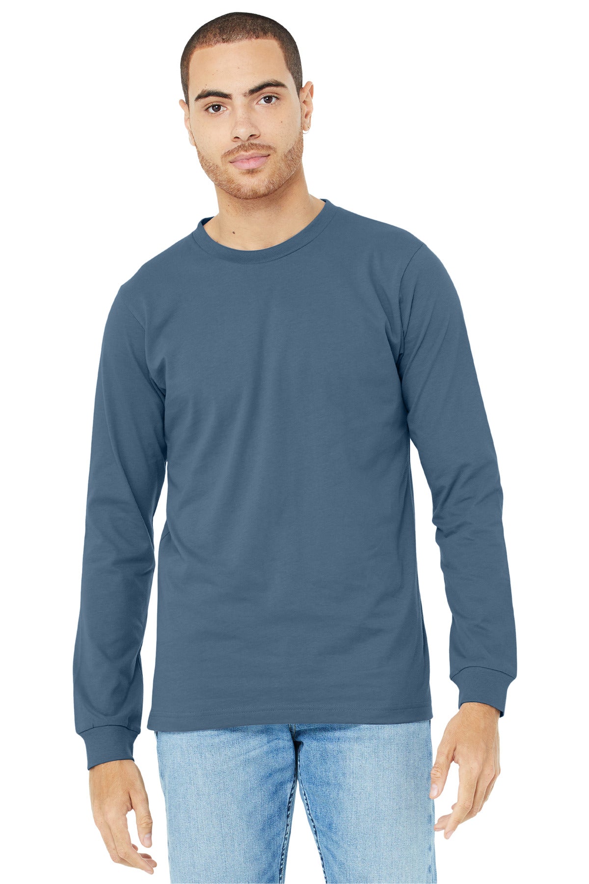 BELLA+CANVAS® Unisex Jersey Long Sleeve Tee - Steel Blue - 2XL