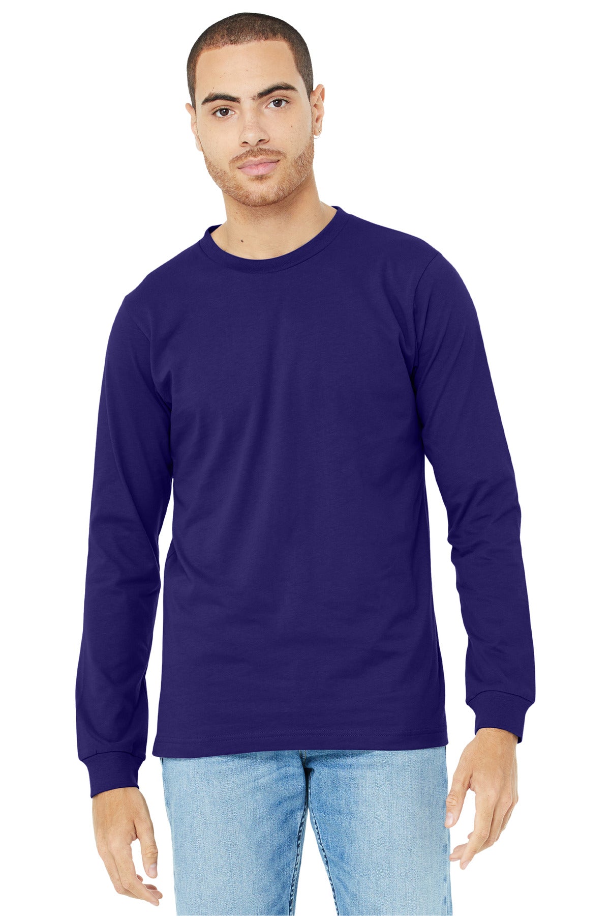 BELLA+CANVAS® Unisex Jersey Long Sleeve Tee - Team Purple - 2XL