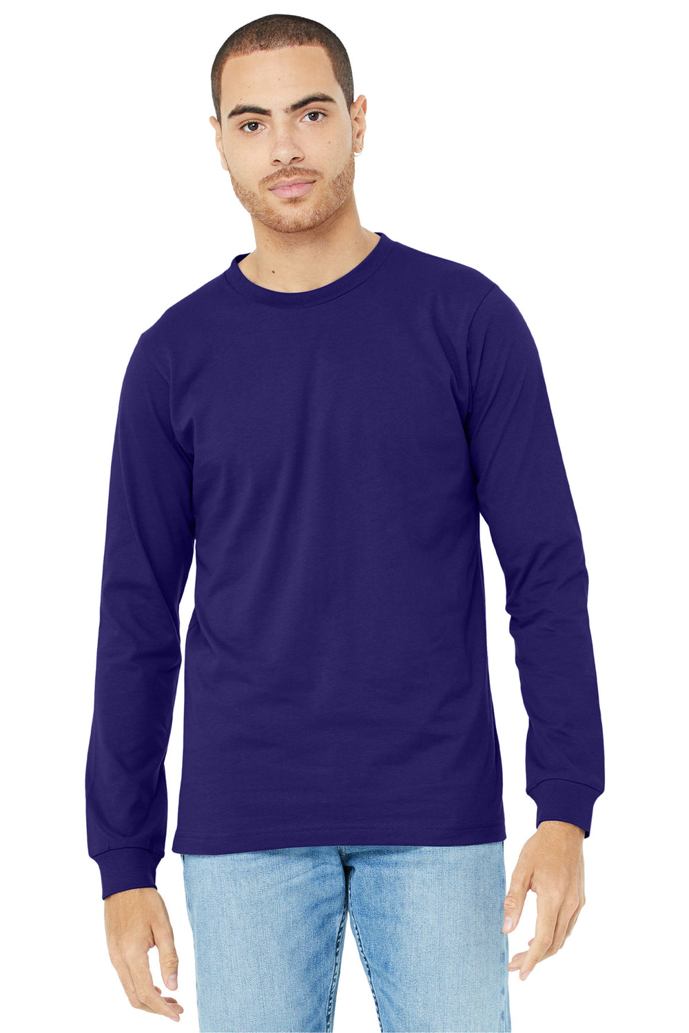 BELLA+CANVAS® Unisex Jersey Long Sleeve Tee - Team Purple - 2XL