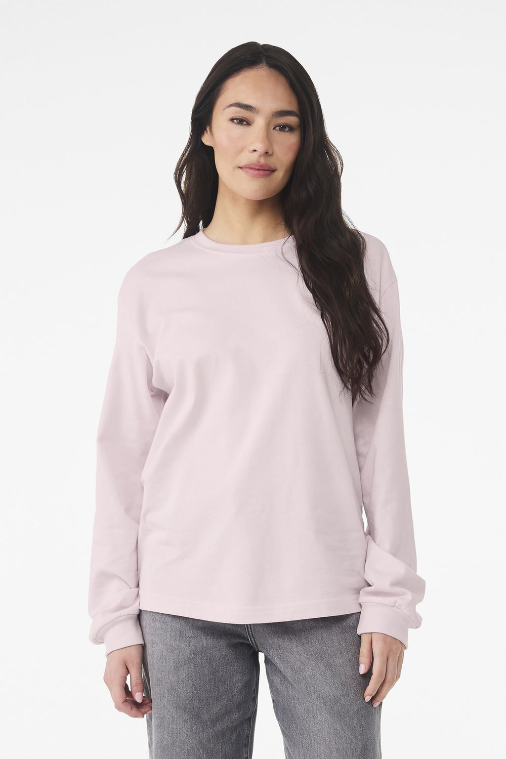 BELLA+CANVAS® Unisex 6-Ounce Heavyweight Long Sleeve Tee - Soft Pink - XS
