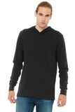 BELLA+CANVAS® Unisex Jersey Long Sleeve Hoodie - Black - XS