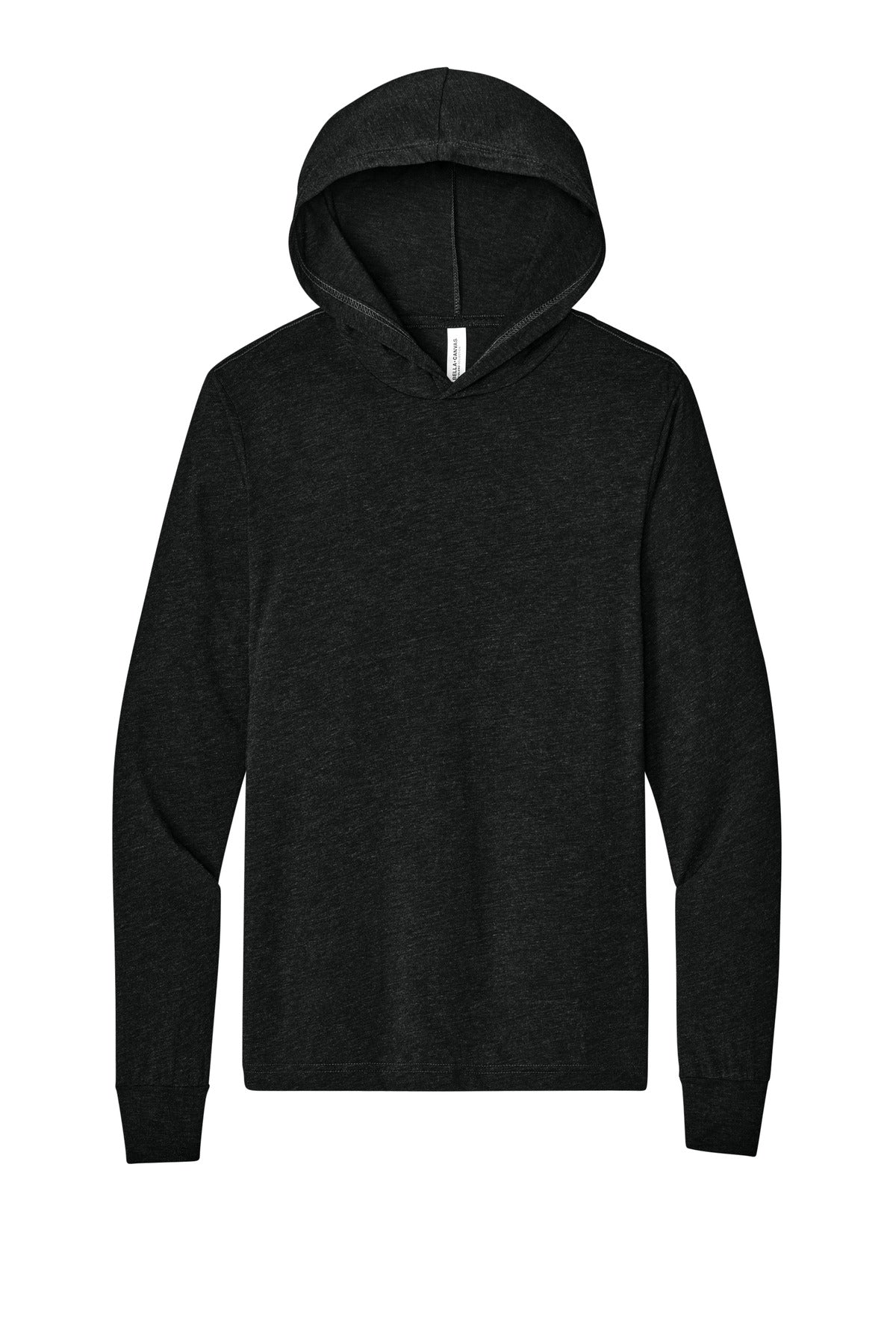 BELLA+CANVAS® Unisex Jersey Long Sleeve Hoodie - Charcoal-Black Triblend - 2XL
