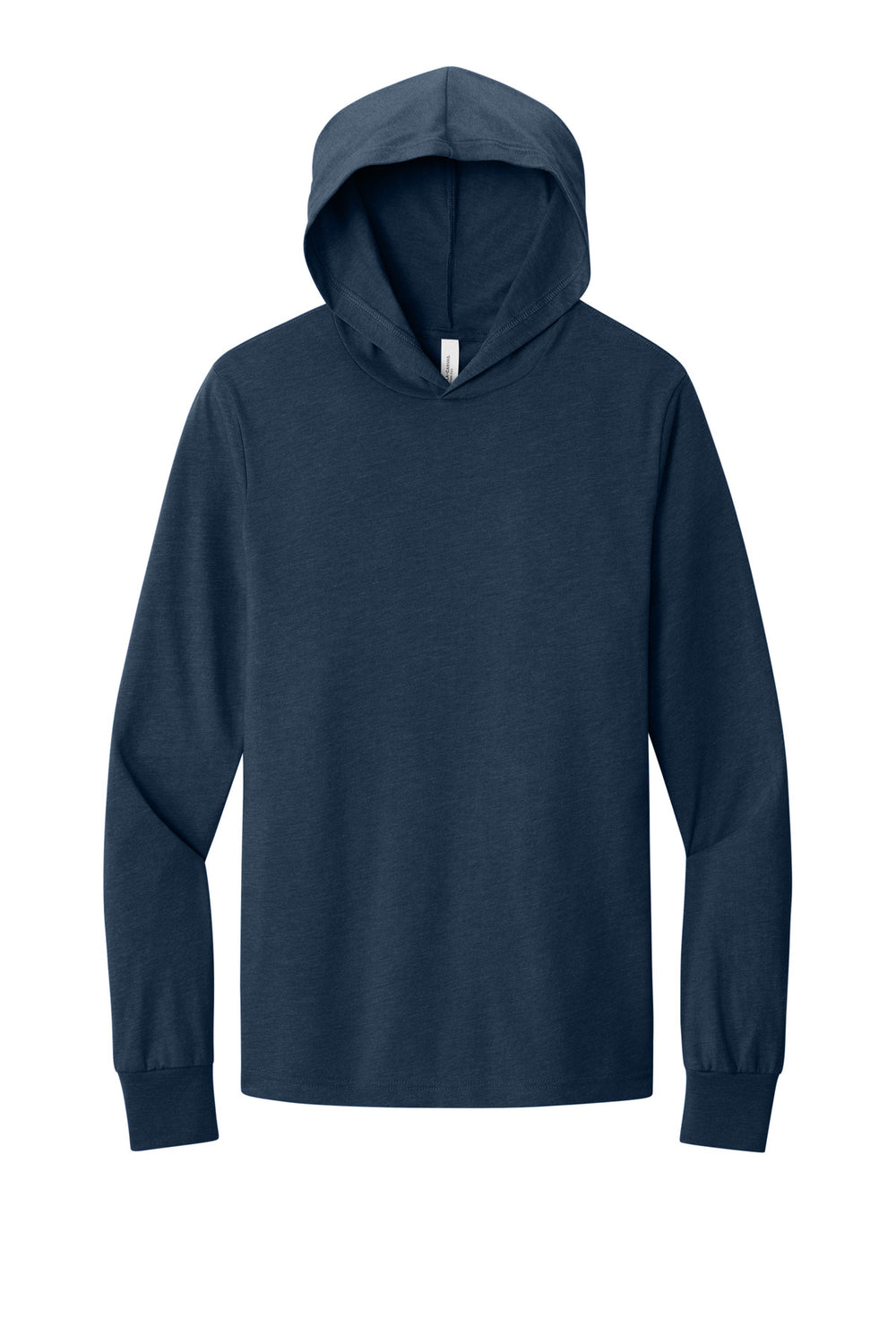 BELLA+CANVAS® Unisex Jersey Long Sleeve Hoodie - Heather Navy - 2XL