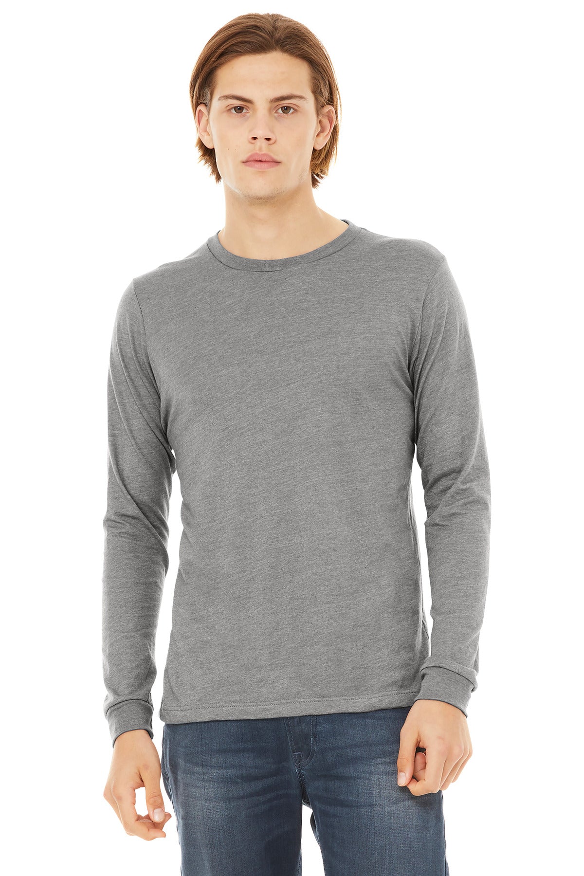 BELLA+CANVAS® Unisex Triblend Long Sleeve Tee - Athletic Grey Triblend - 2XL