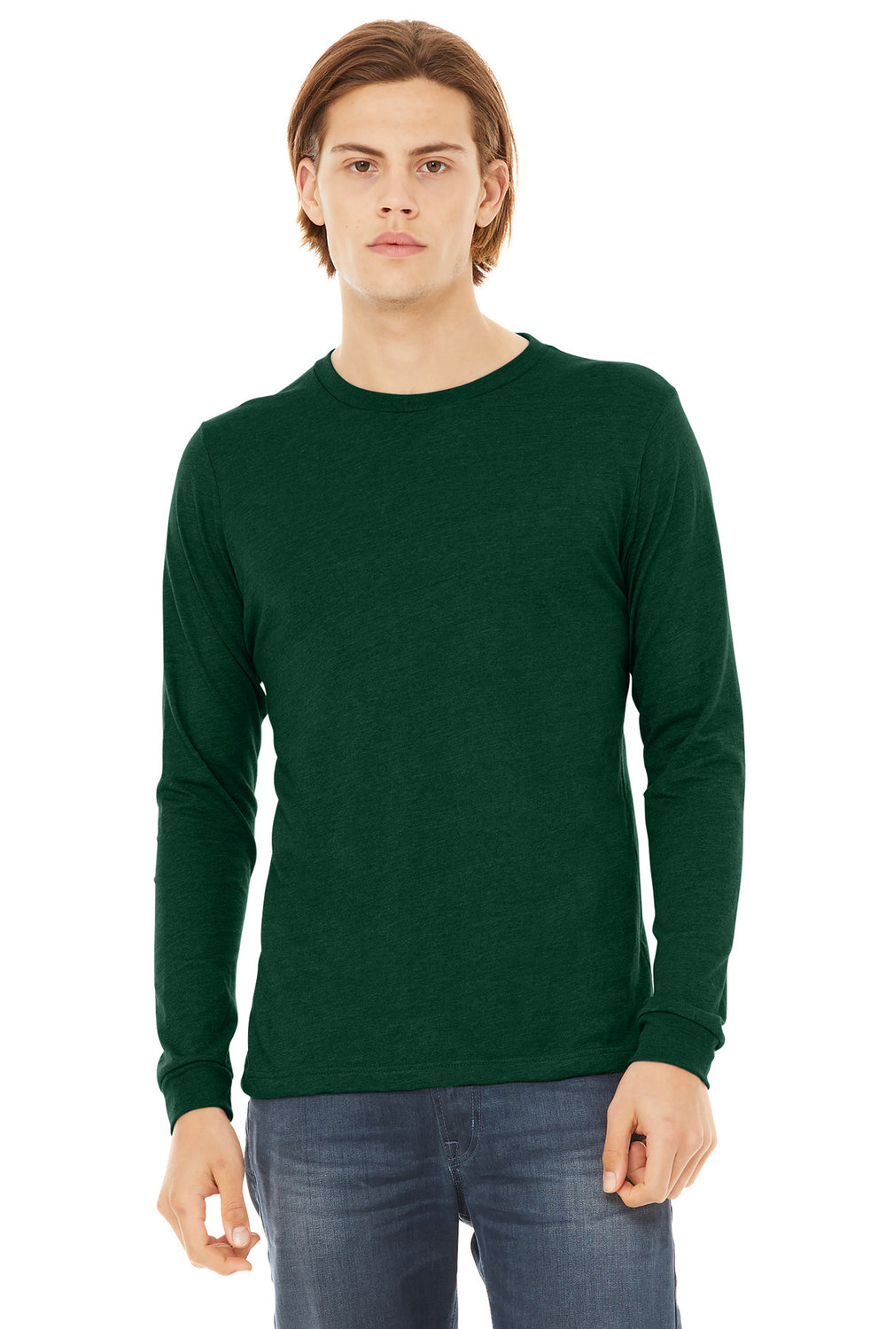 BELLA+CANVAS® Unisex Triblend Long Sleeve Tee - Emerald Triblend - 2XL