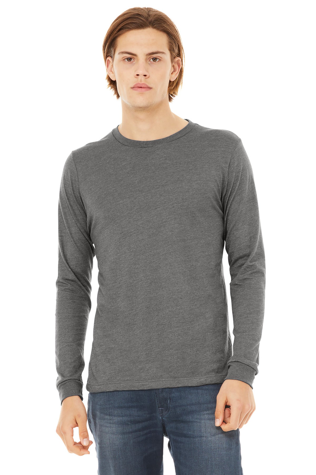 BELLA+CANVAS® Unisex Triblend Long Sleeve Tee - Grey Triblend - 2XL