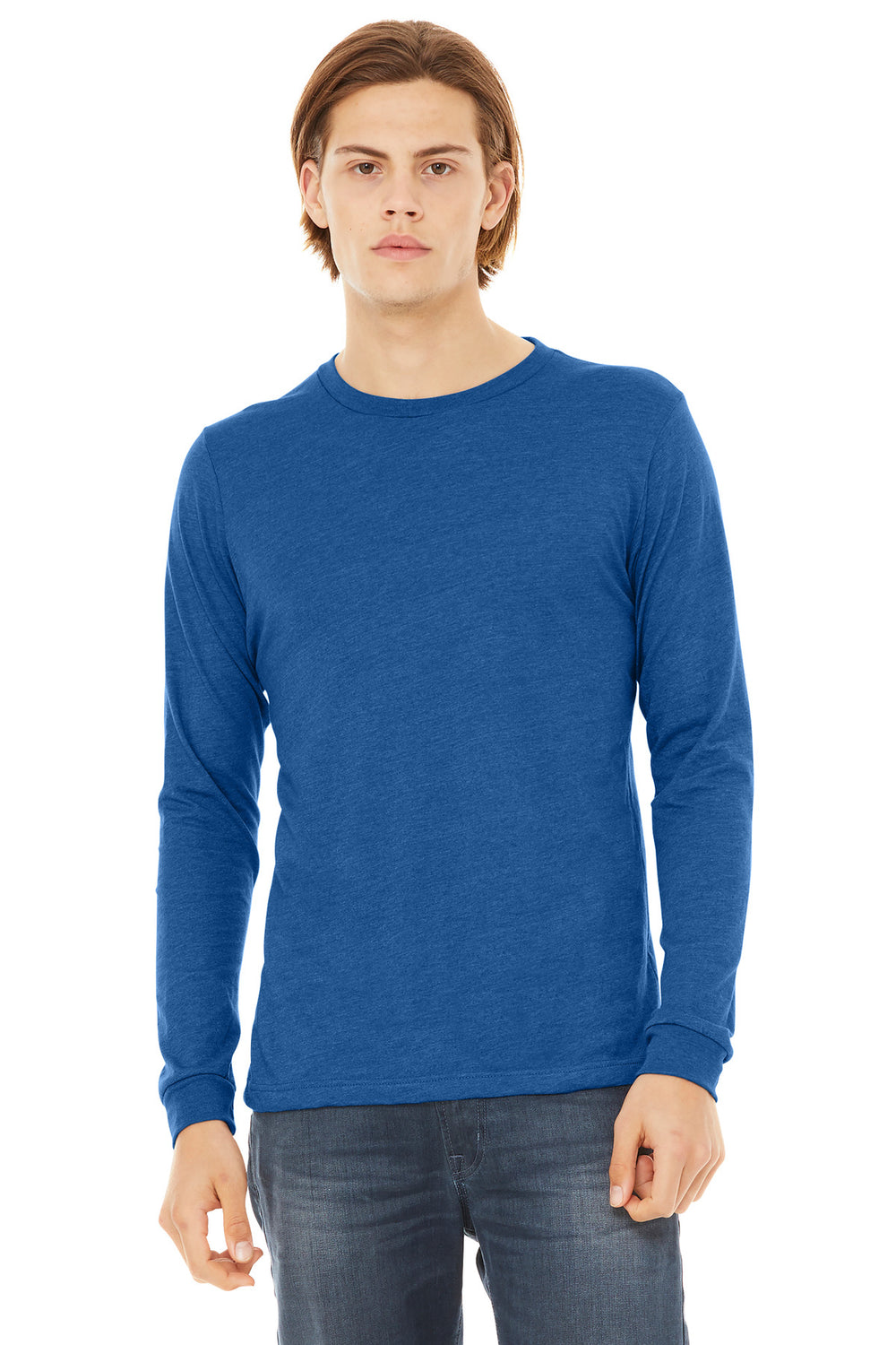 BELLA+CANVAS® Unisex Triblend Long Sleeve Tee - True Royal Triblend - XS