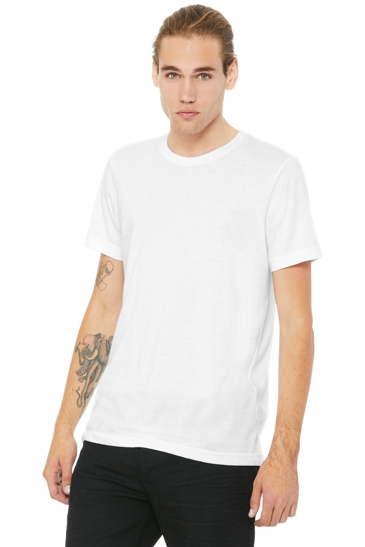 BELLA+CANVAS® Unisex Poly-Cotton Short Sleeve Tee - White - XS