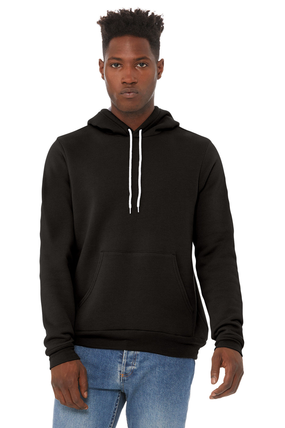 BELLA+CANVAS® Unisex Sponge Fleece Pullover Hoodie - Black - XS