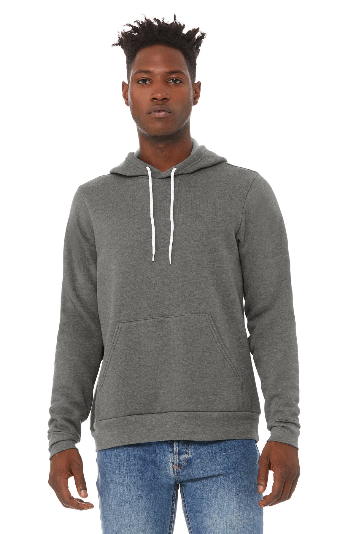 BELLA+CANVAS® Unisex Sponge Fleece Pullover Hoodie - Deep Heather - XS