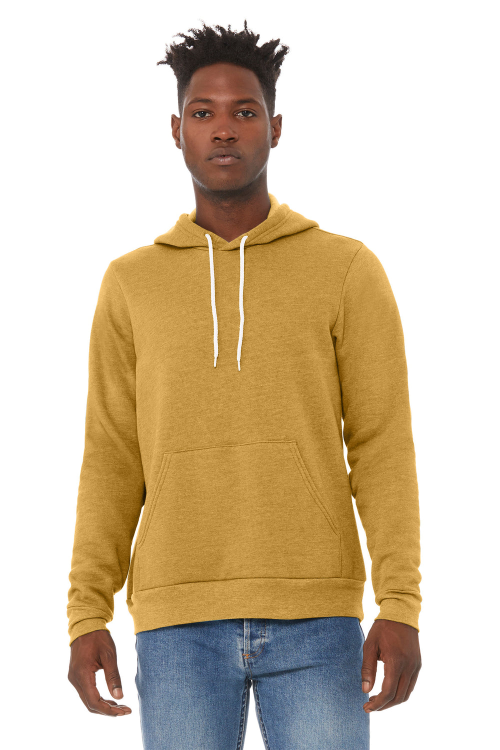 BELLA+CANVAS® Unisex Sponge Fleece Pullover Hoodie - Heather Mustard - 2XL