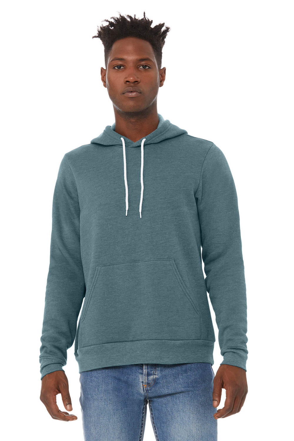 BELLA+CANVAS® Unisex Sponge Fleece Pullover Hoodie - Heather Slate - 2XL