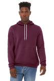 BELLA+CANVAS® Unisex Sponge Fleece Pullover Hoodie - Maroon - XS