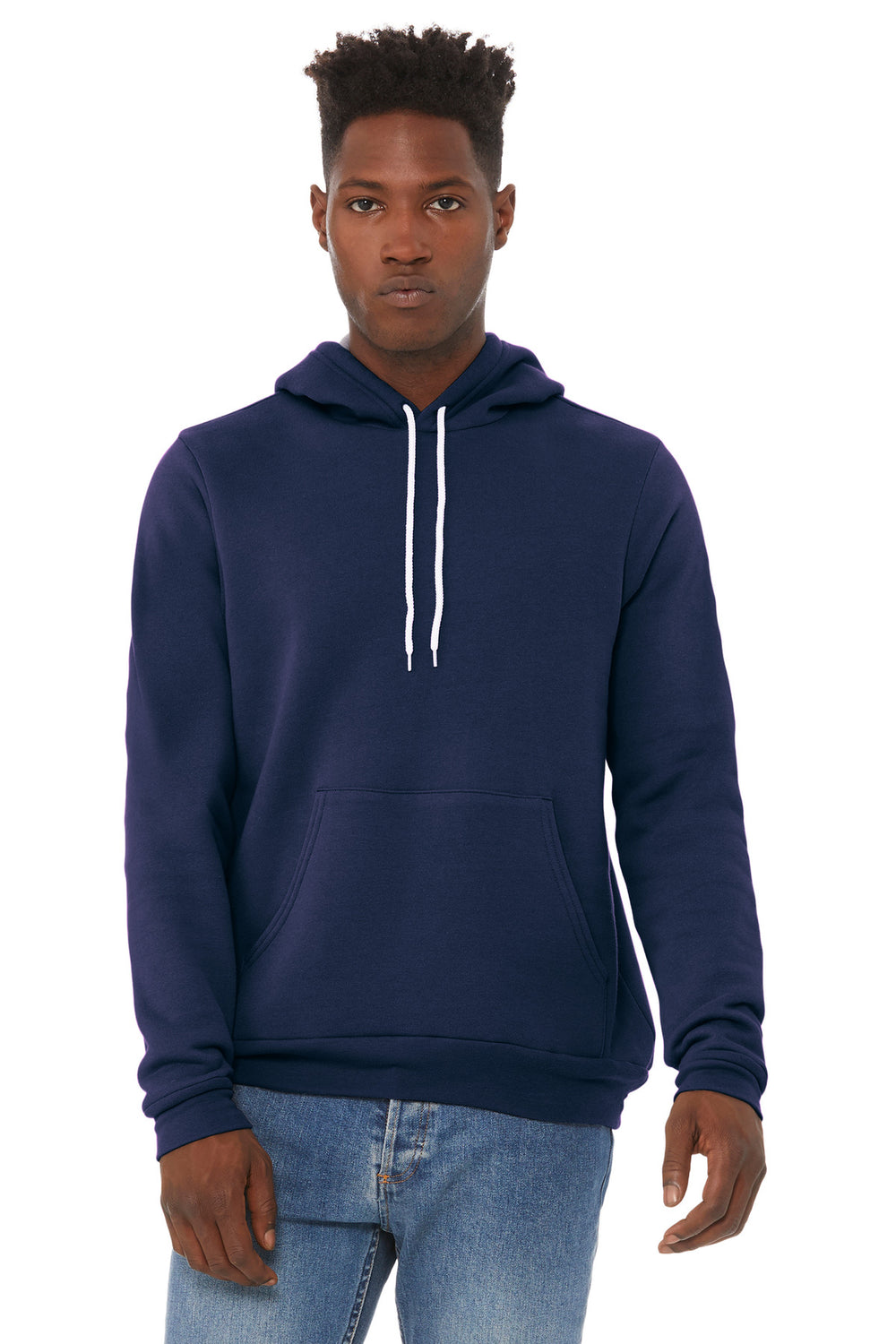 BELLA+CANVAS® Unisex Sponge Fleece Pullover Hoodie - Navy - XS