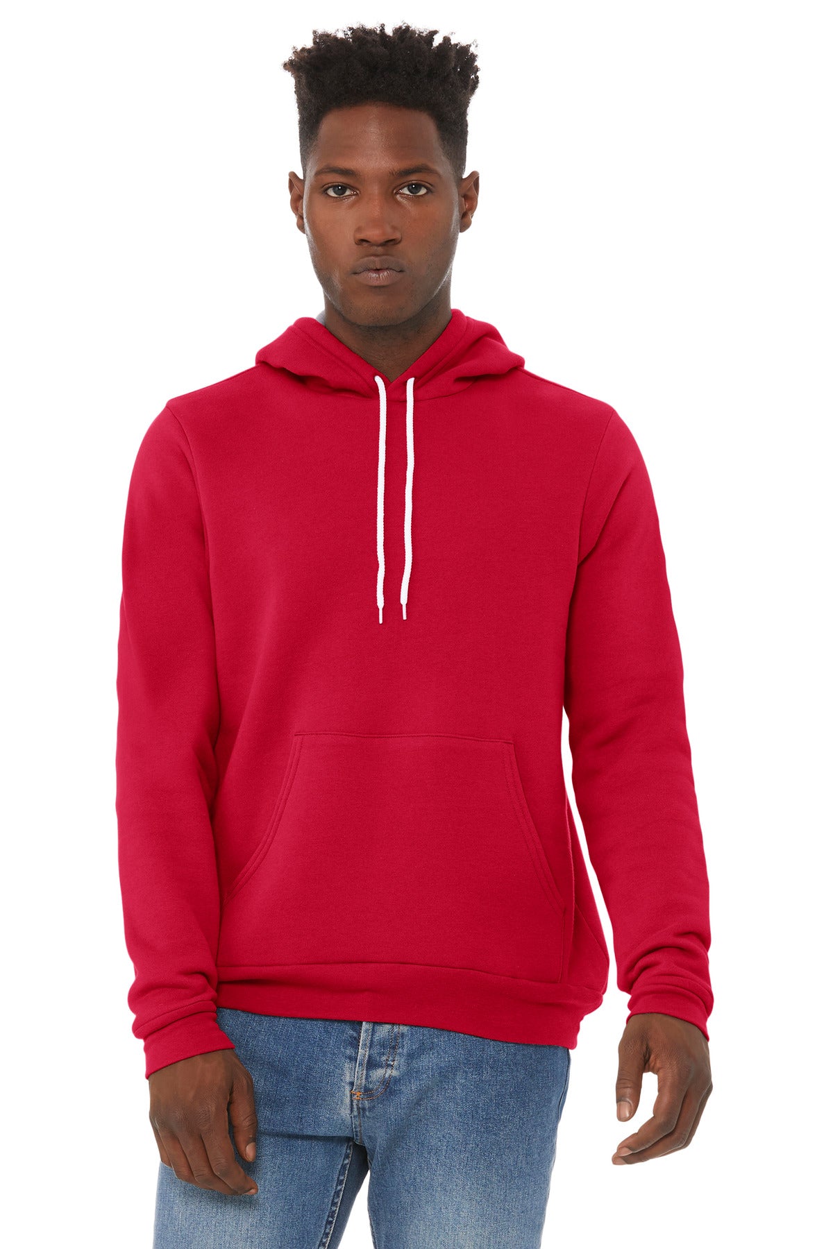 BELLA+CANVAS® Unisex Sponge Fleece Pullover Hoodie - Red - XS