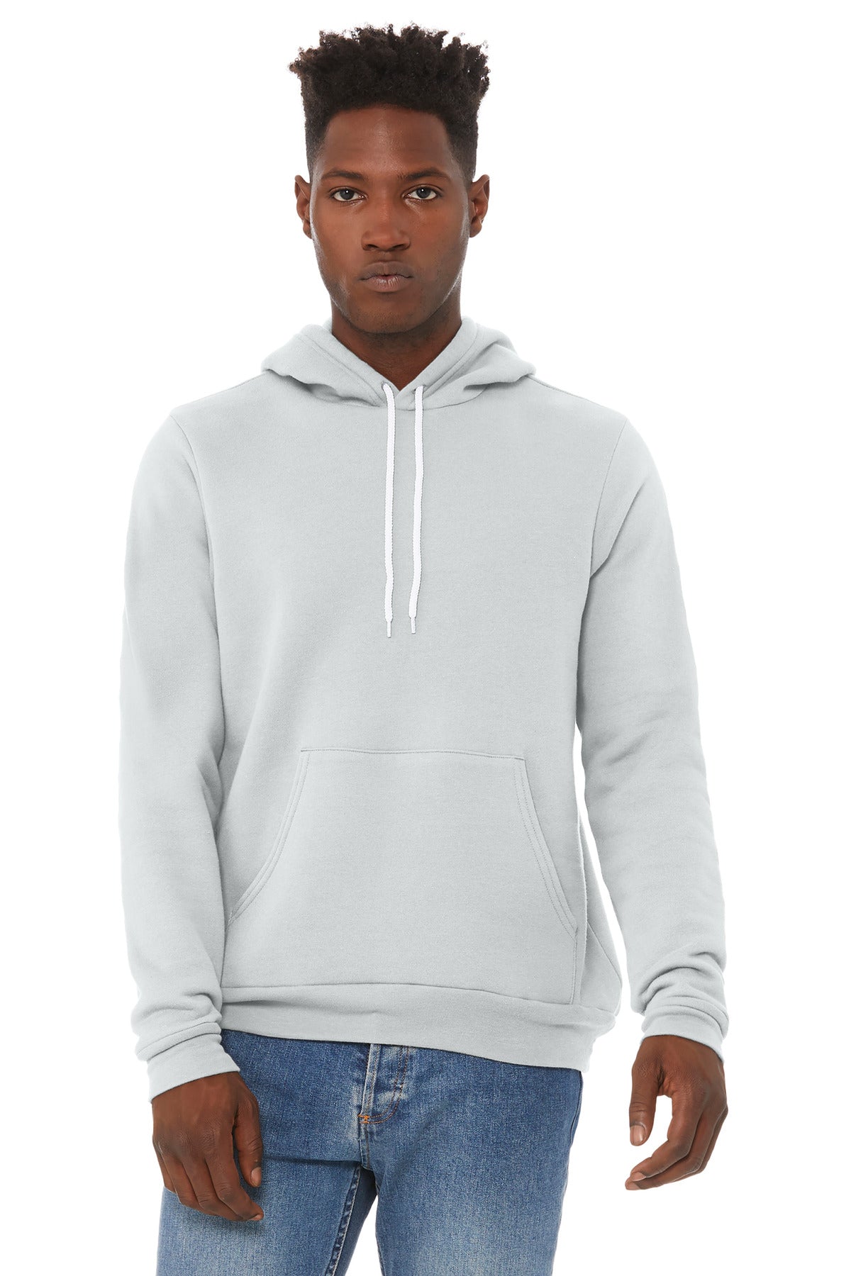 BELLA+CANVAS® Unisex Sponge Fleece Pullover Hoodie - Silver - 2XL
