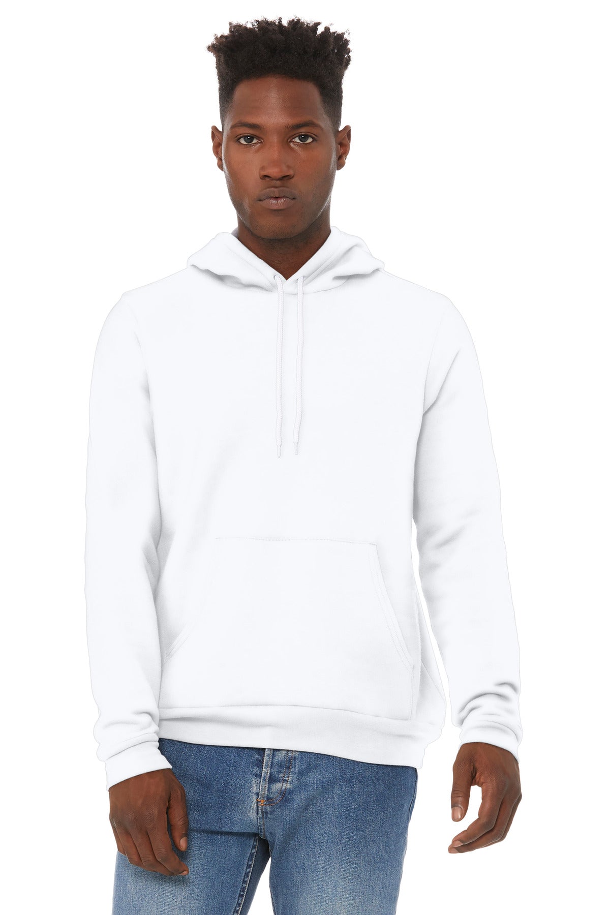 BELLA+CANVAS® Unisex Sponge Fleece Pullover Hoodie - White - 2XL