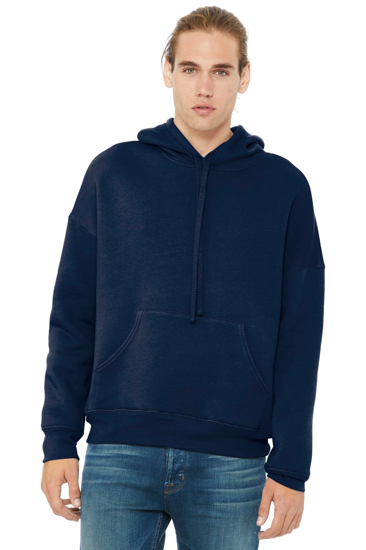 BELLA+CANVAS® Unisex Sponge Fleece Pullover DTM Hoodie - Navy - XS