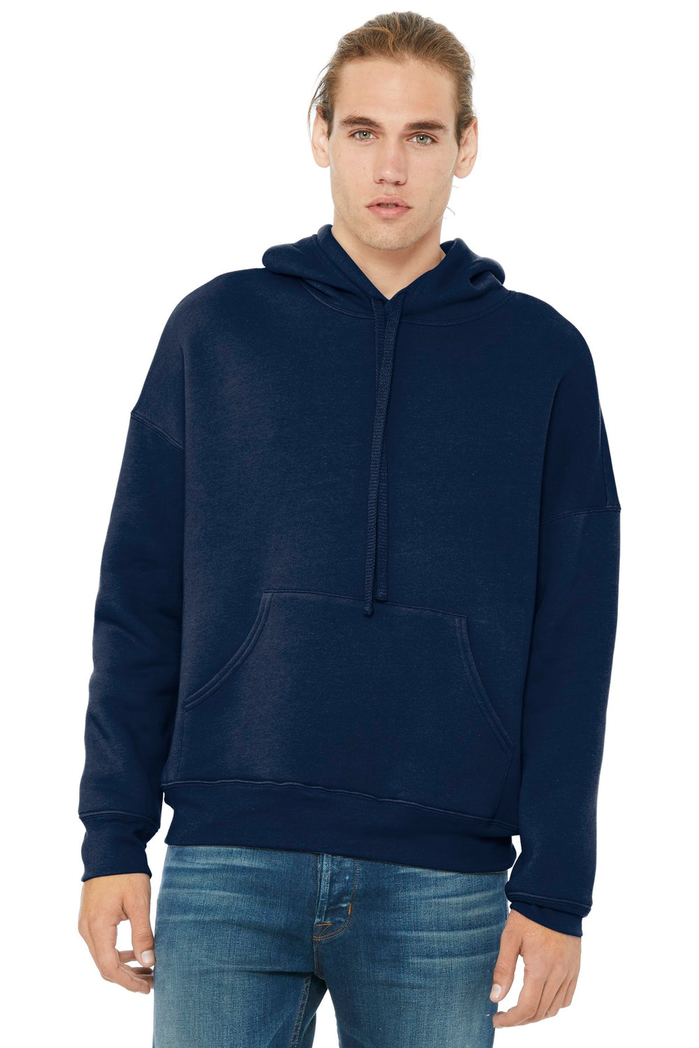BELLA+CANVAS® Unisex Sponge Fleece Pullover DTM Hoodie - Navy - XS