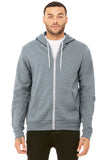 BELLA+CANVAS® Unisex Sponge Fleece Full-Zip Hoodie - Athletic Heather - XS