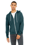 BELLA+CANVAS® Unisex Sponge Fleece Full-Zip Hoodie - Atlantic - 2XL