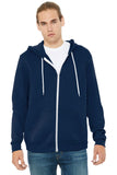 BELLA+CANVAS® Unisex Sponge Fleece Full-Zip Hoodie - Navy - XS