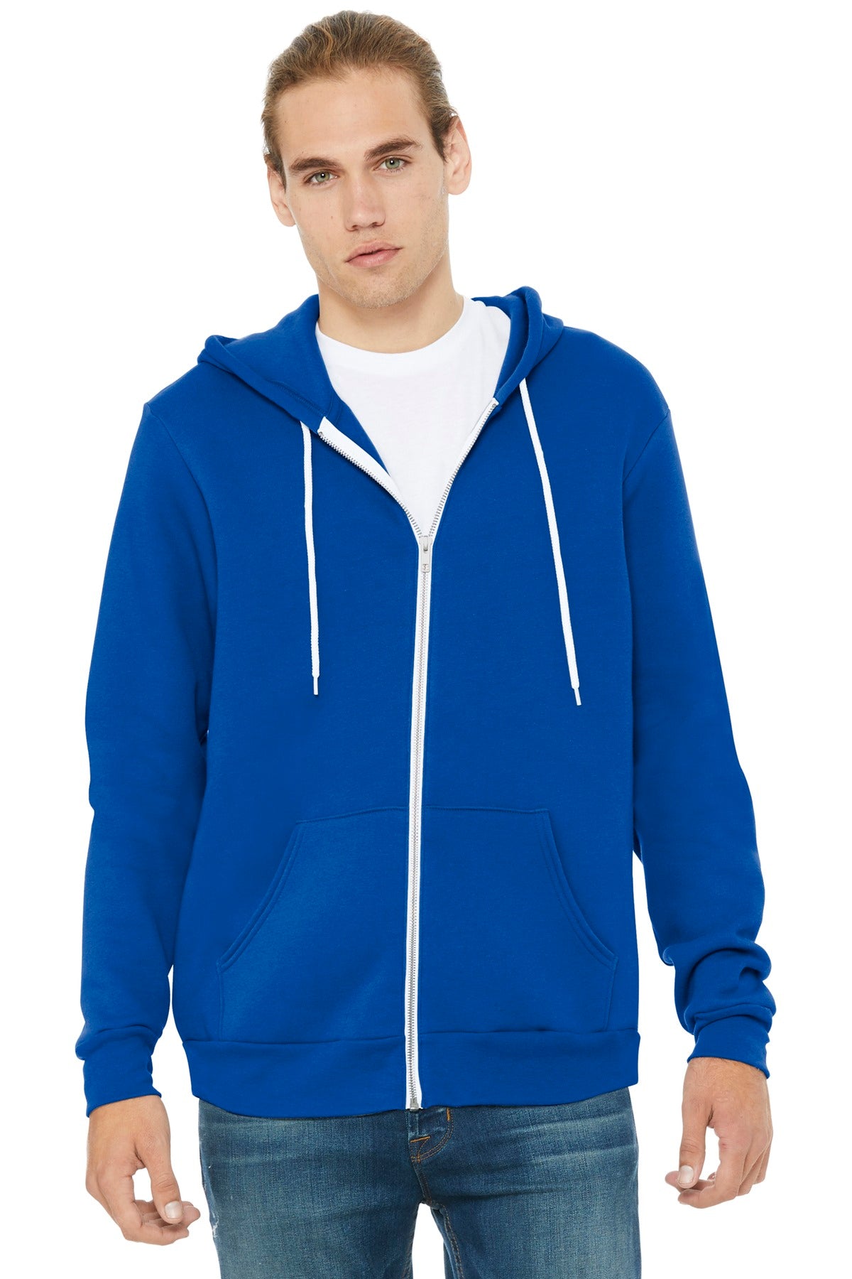 BELLA+CANVAS® Unisex Sponge Fleece Full-Zip Hoodie - True Royal - XS