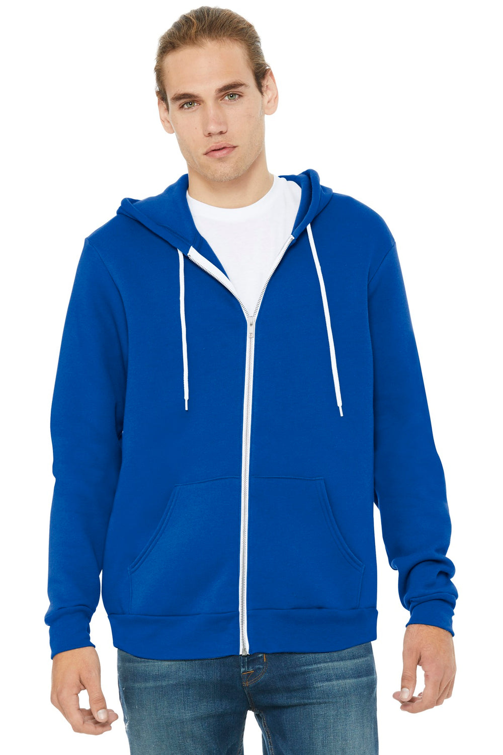 BELLA+CANVAS® Unisex Sponge Fleece Full-Zip Hoodie - True Royal - XS