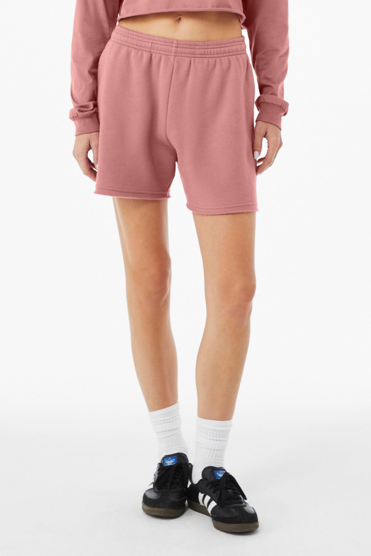 BELLA+CANVAS® Women’s Cutoff Sweatshort - Mauve - S