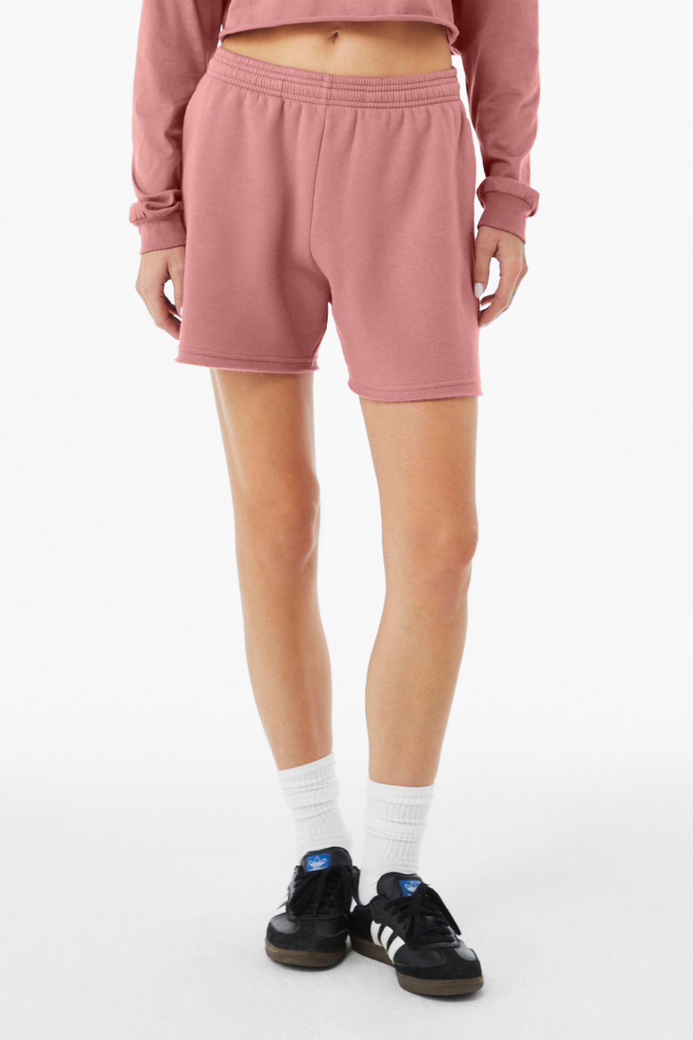 BELLA+CANVAS® Women’s Cutoff Sweatshort - Mauve - S
