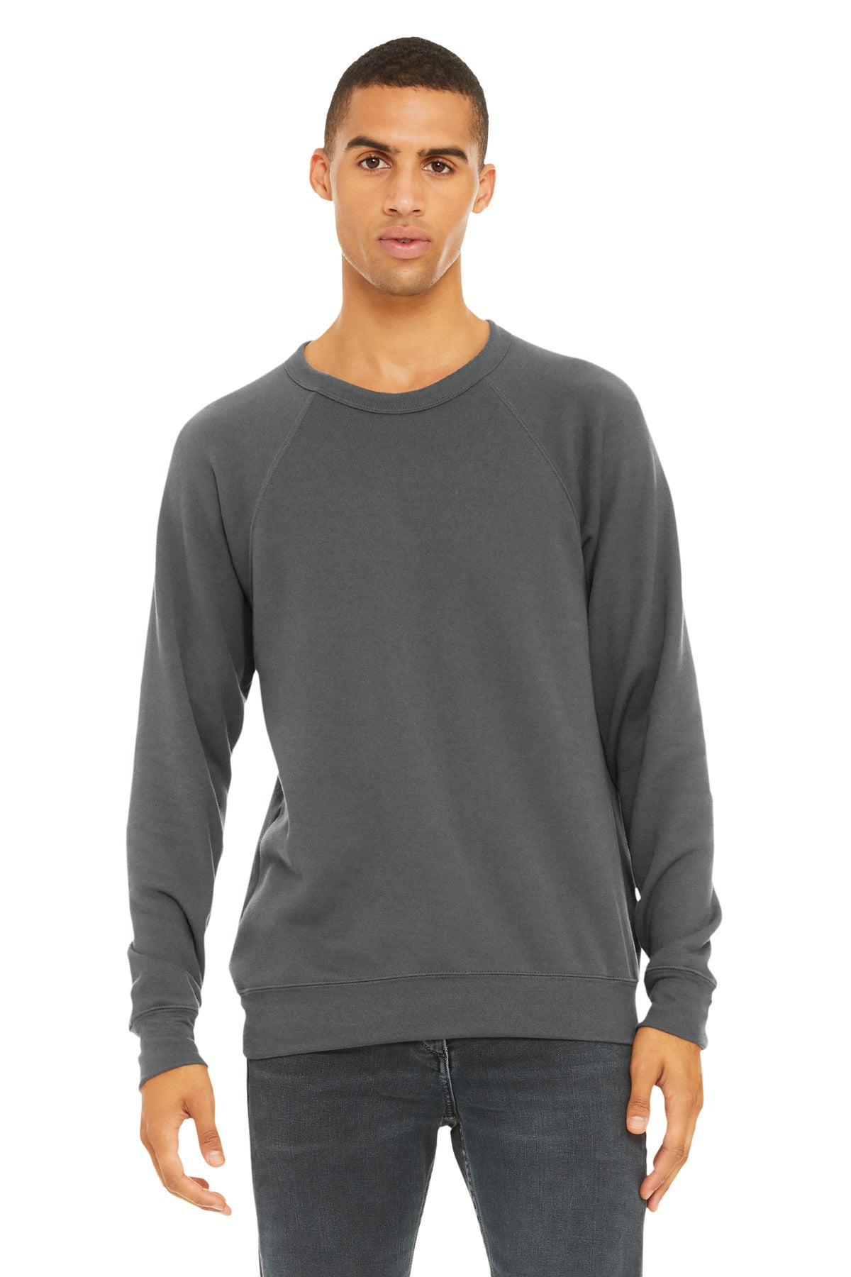 BELLA+CANVAS® Unisex Sponge Fleece Raglan Sweatshirt - Asphalt - 2XL