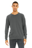 BELLA+CANVAS® Unisex Sponge Fleece Raglan Sweatshirt - Asphalt - 2XL