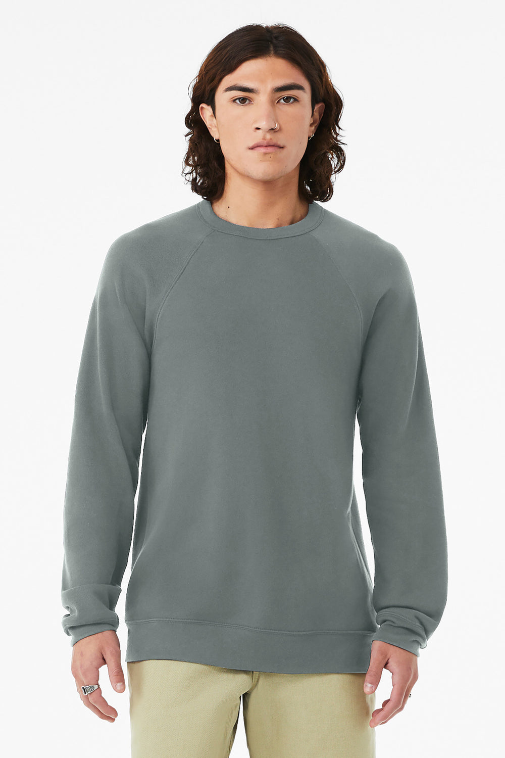 BELLA+CANVAS® Unisex Sponge Fleece Raglan Sweatshirt - Blue Storm - 2XL