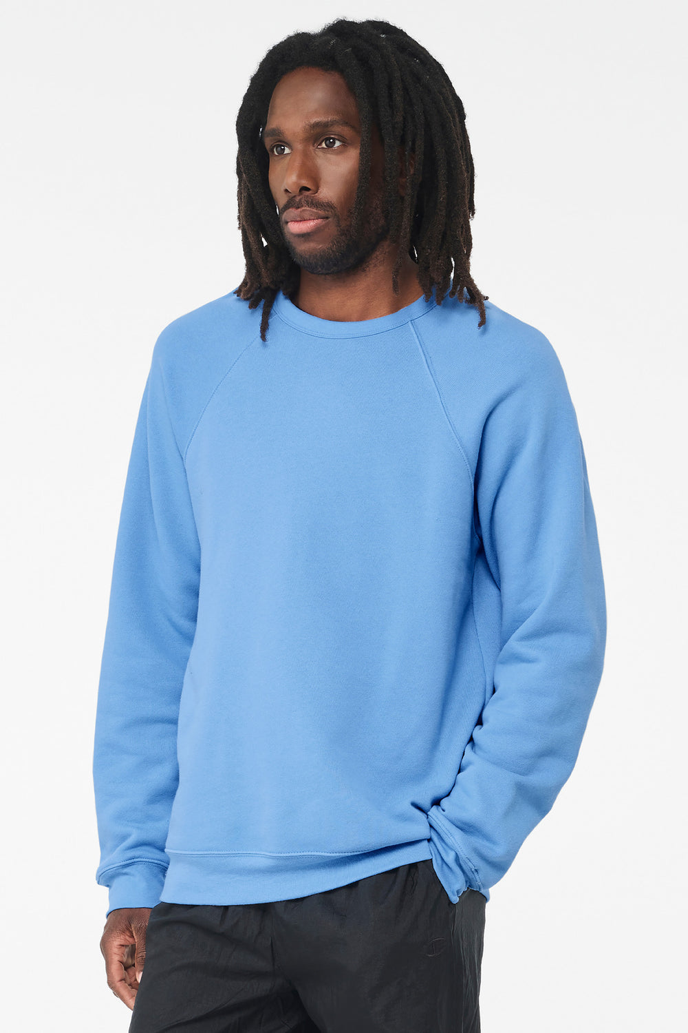 BELLA+CANVAS® Unisex Sponge Fleece Raglan Sweatshirt - Carolina Blue - 2XL