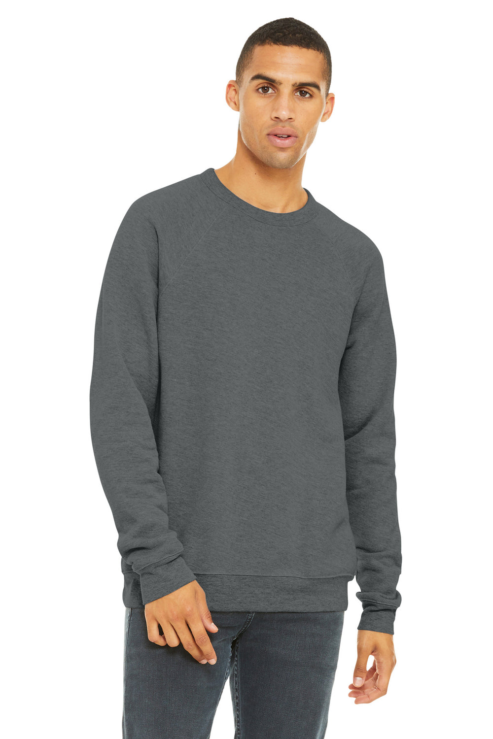 BELLA+CANVAS® Unisex Sponge Fleece Raglan Sweatshirt - Grey Triblend - XS