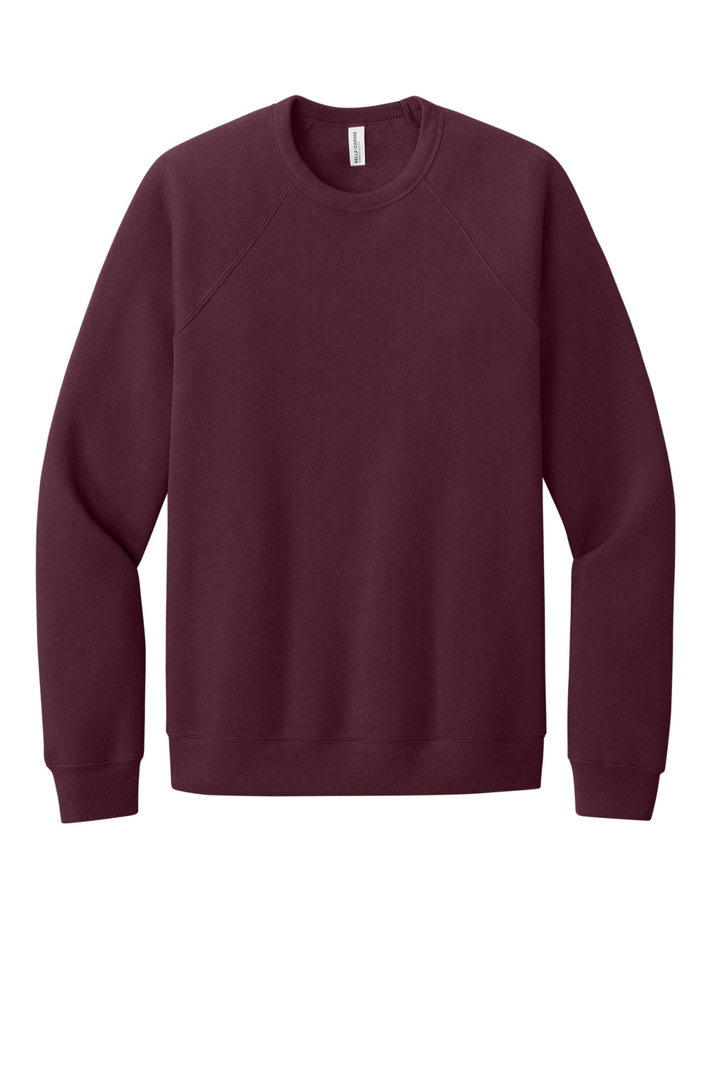 BELLA+CANVAS® Unisex Sponge Fleece Raglan Sweatshirt - Maroon - 2XL