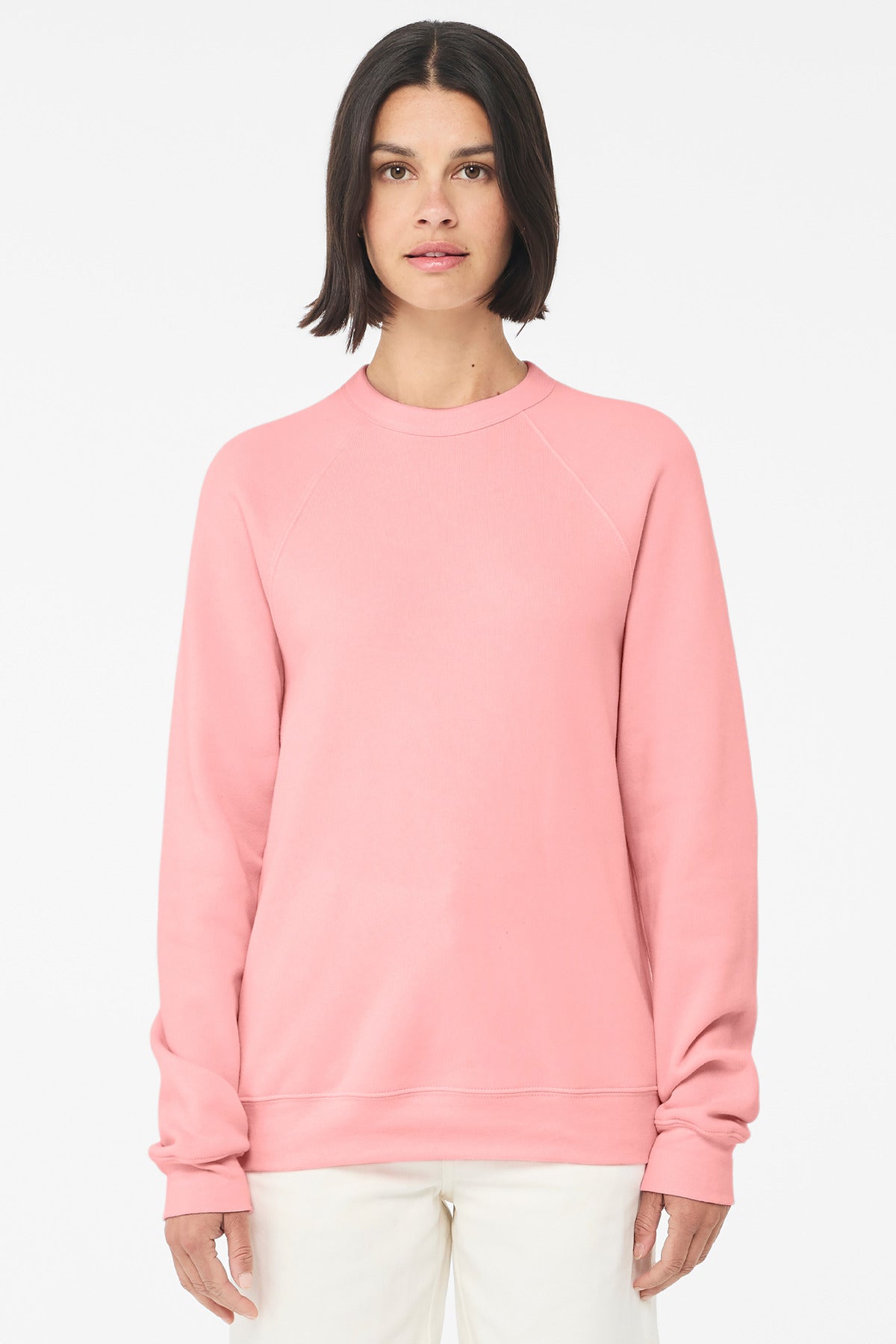 BELLA+CANVAS® Unisex Sponge Fleece Raglan Sweatshirt - Pink - 2XL