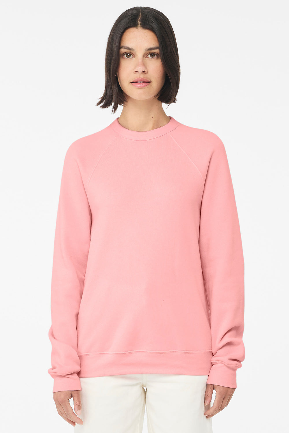 BELLA+CANVAS® Unisex Sponge Fleece Raglan Sweatshirt - Pink - 2XL