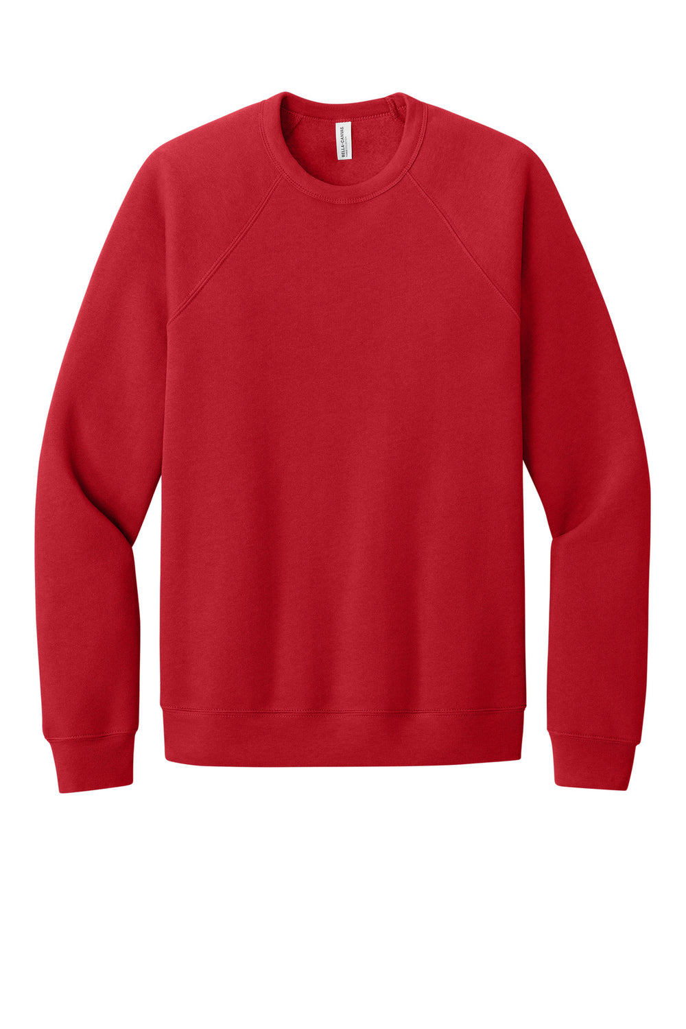 BELLA+CANVAS® Unisex Sponge Fleece Raglan Sweatshirt - Red - 2XL