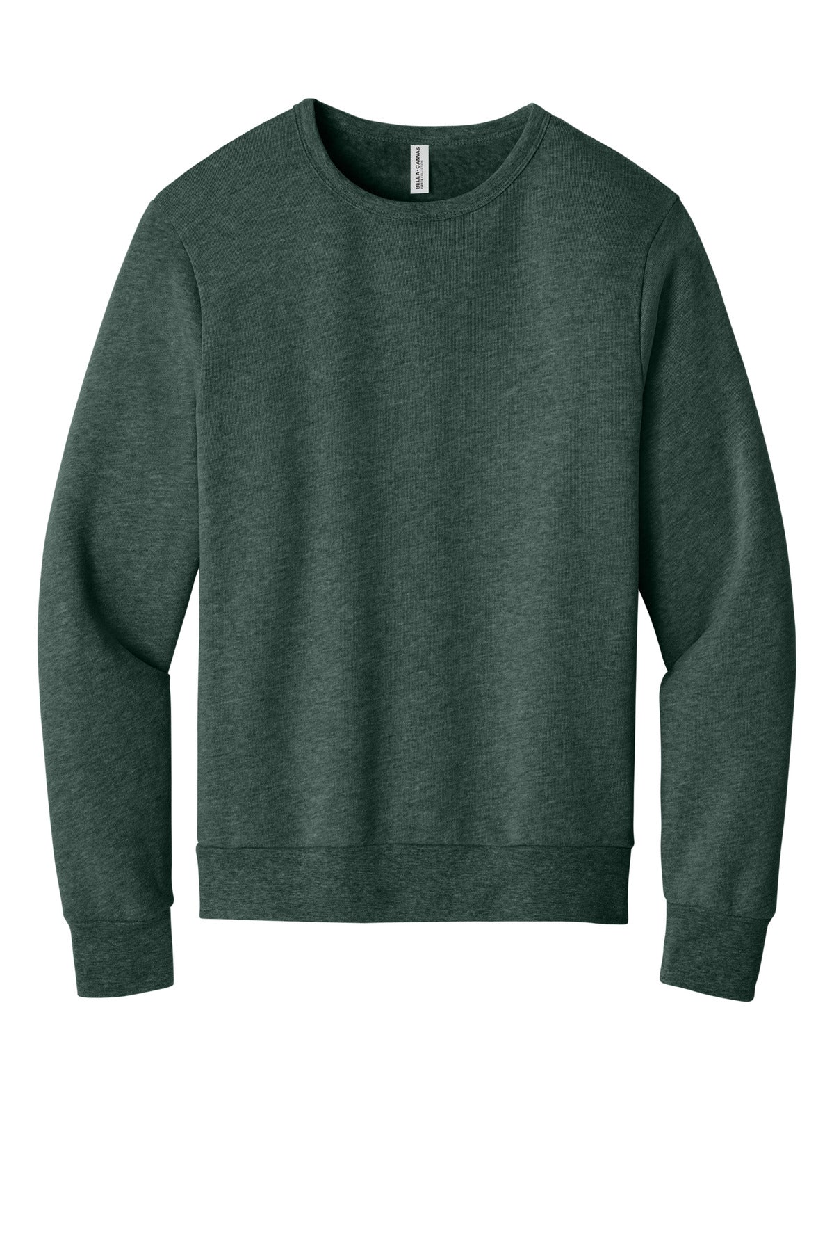 BELLA+CANVAS® Unisex Sponge Fleece Classic Crewneck Sweatshirt - Heather Forest - XS