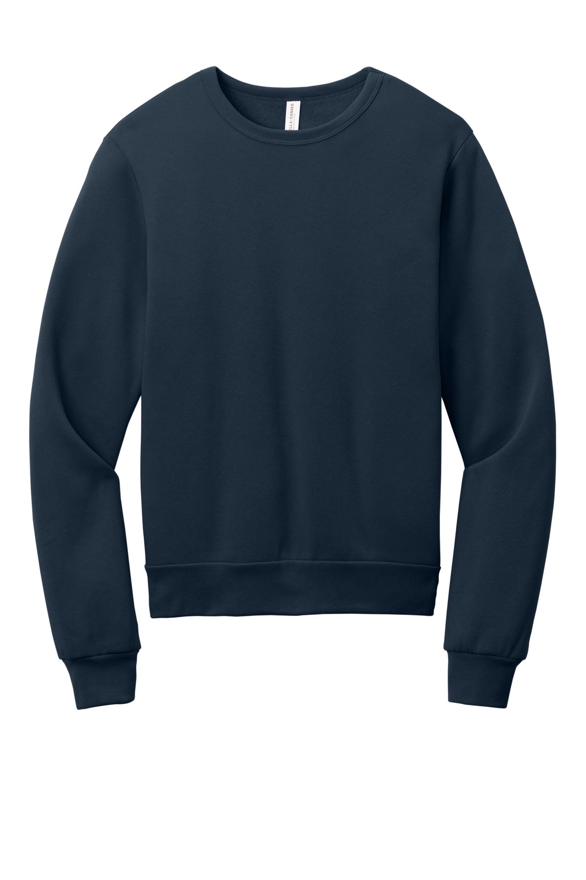 BELLA+CANVAS® Unisex Sponge Fleece Classic Crewneck Sweatshirt - Navy - XS