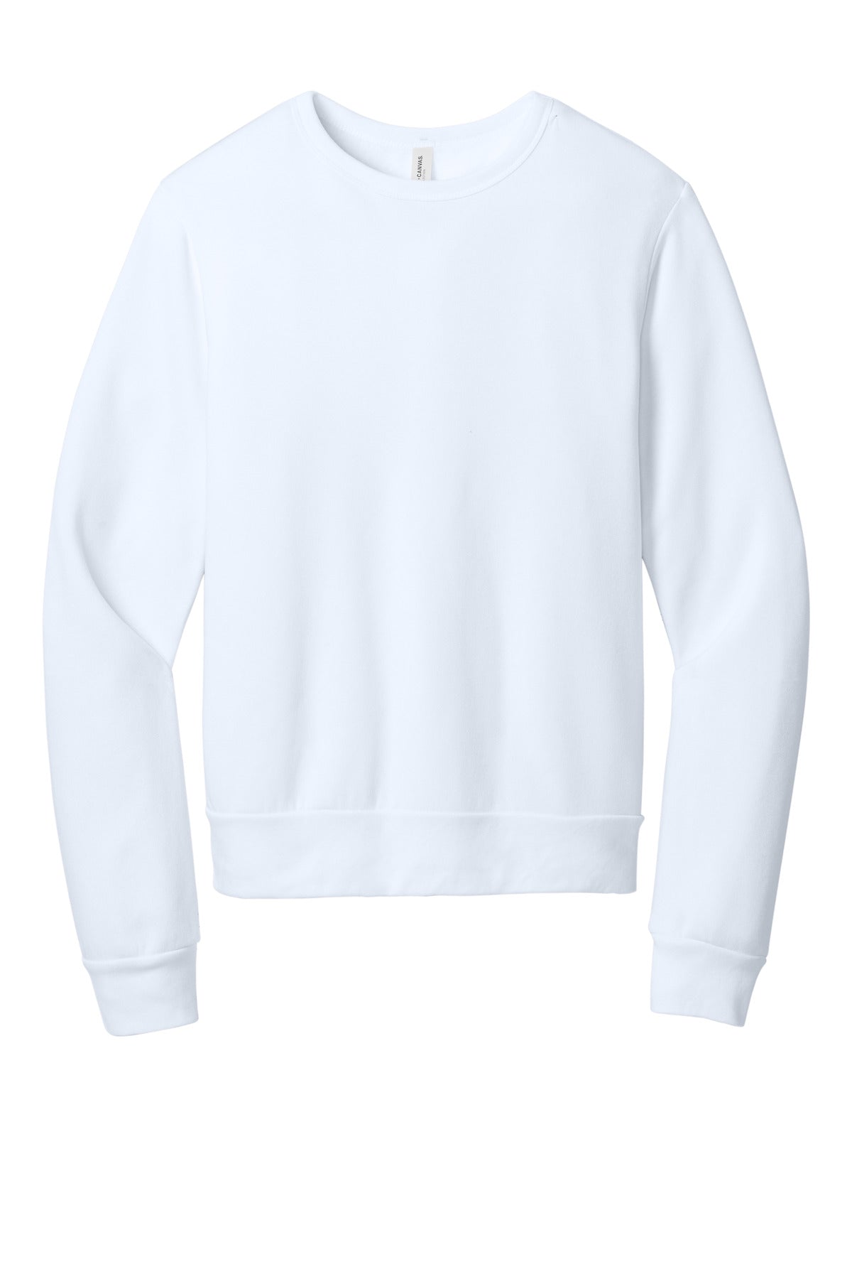 BELLA+CANVAS® Unisex Sponge Fleece Classic Crewneck Sweatshirt - White - XS